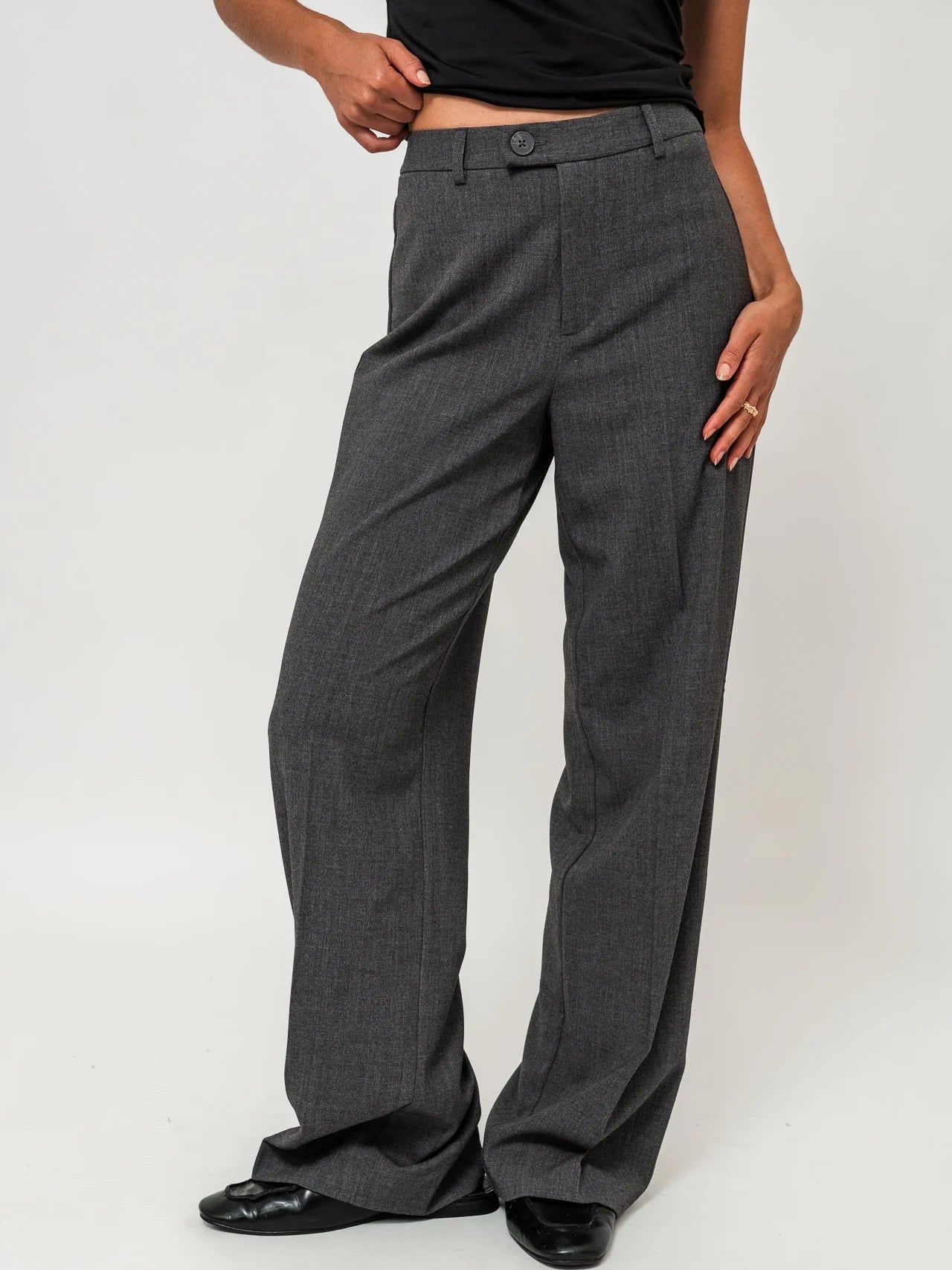 VMTEXAS Trousers - Dark Grey Melange